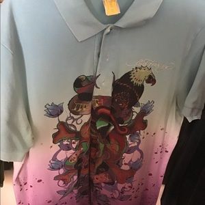 Ed Hardy Men’s Button Up Golf Shirt